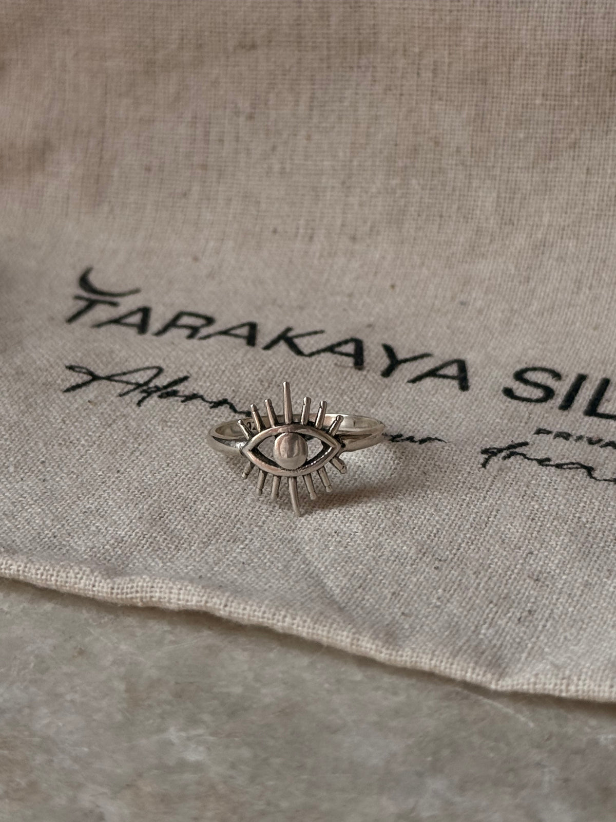 925 Sterling Silver Evil Eye Boho Stack Ring