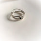 Modern Black Onyx Wire Wrap Silver Band