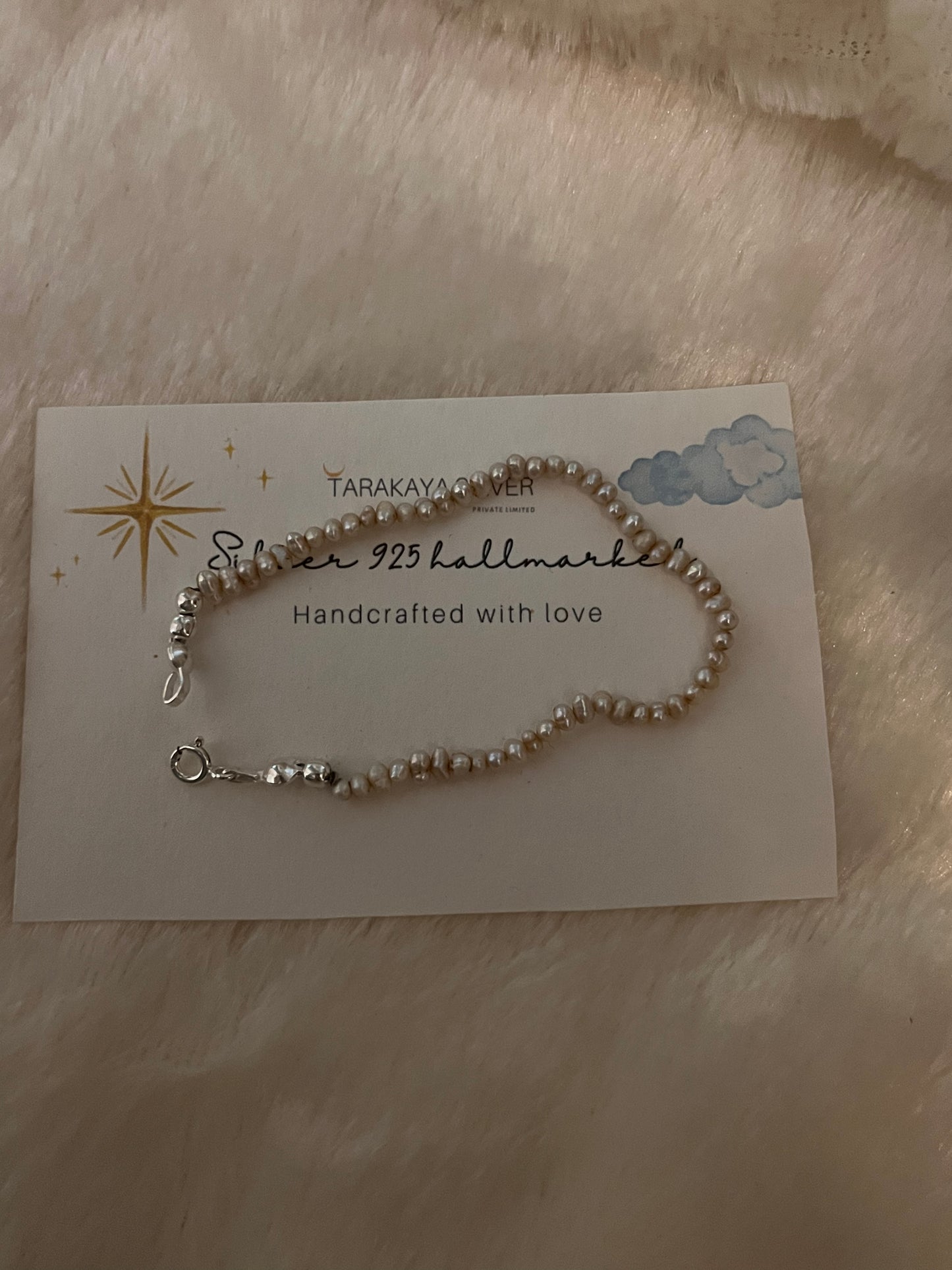 Silver Bracelet with Basra Freshwater Pearls for Elegant Style
