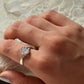 925 Sterling Silver Moonstone Solitaire ~Forest Enchantment Ring