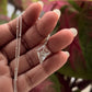 925 Sterling Silver Clear Quartz Goth Style Spiral Wire Wrapped Cable Dot Handcrafted Necklace