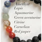 Seven Chakra Beaded Bracelet with Black Lava 8MM