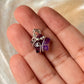 925 Sterling Silver Amethyst Star Wire Wrapped Handcrafted Pendant