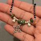 925 Sterling Silver Tribal Kolam Kingsman Turquoise Handcrafted One of a Kind Boho Style Mangalsutra