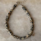 925 Sterling Silver Dalmatian Jasper Flat Tube Crystal Silver Balls Bracelet