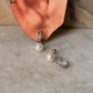 925 Sterling Silver Fresh Water Pearl Cz 2 in 1 Earrings