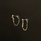 925 Sterling Silver Hill Tribe Raw Beads Chunky Chain Connector Studs