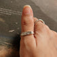 Handcrafted sun engraved signet ring in silver