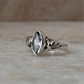 Blue Topaz Marquis Cut Boho 925 Sterling Silver Ring