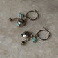 925 Sterling Silver Larimar, Turquoise, Dalmatian Jasper With Paper Clip Chain Earrings