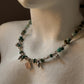 925 Sterling Silver Turquoise & Smokey Quartz Tribal Necklace