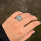 925 Sterling Silver Labradorite 3 Stones Boho Statement Stackable Ring