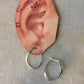 925 Sterling Silver Chunky Italian U Statement Hoops
