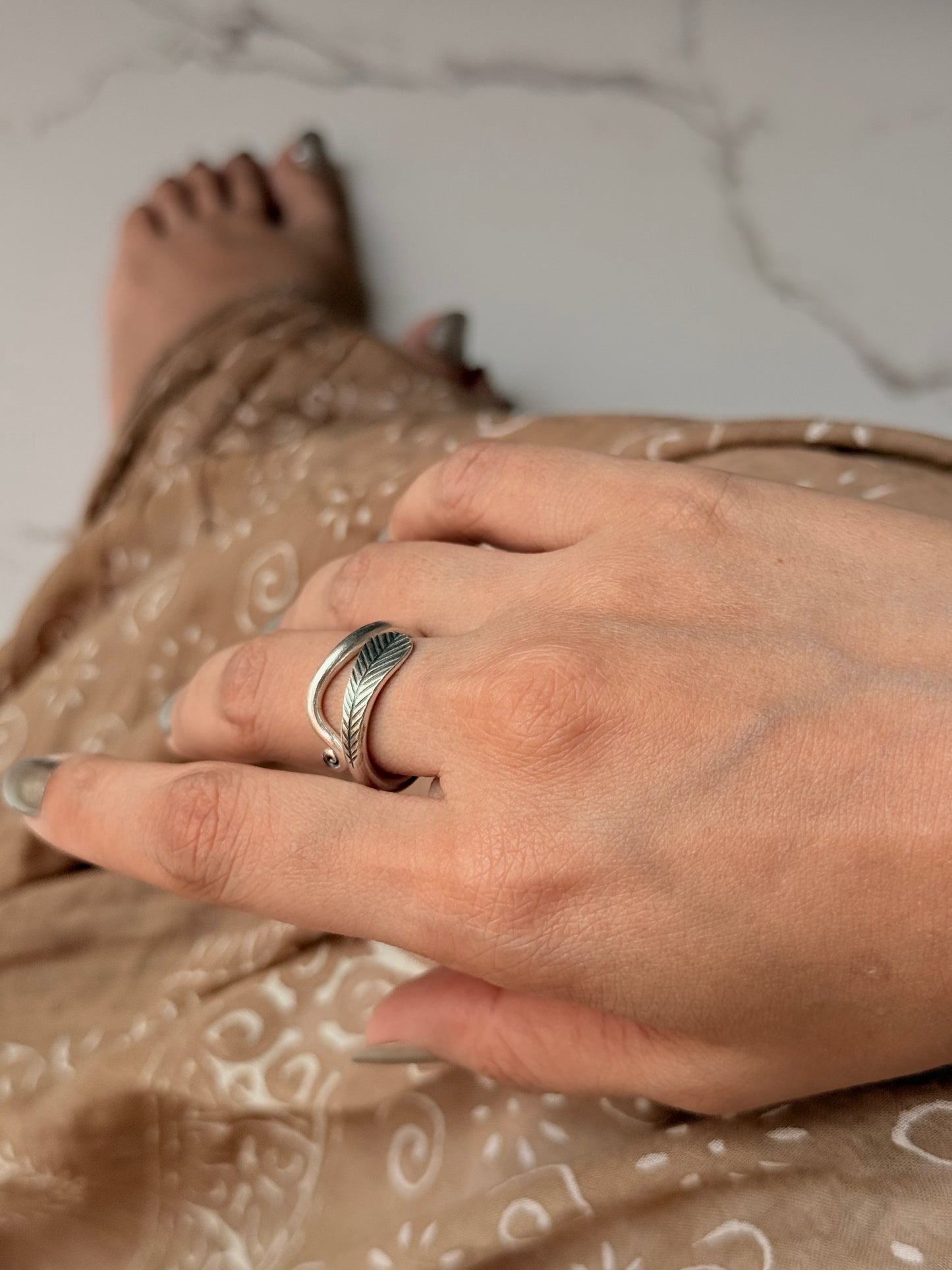 925 Sterling Silver Bohemian Hill Tribe Handcrafted Adjustable Ring