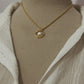 Classic pearl necklace in gold plated 925 sterling silver