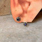 925 Sterling Silver South Screw Blue Cz Flower Studs