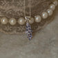 925 Sterling Silver Tanzanite long Flower Statement Pendant