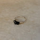 925 Sterling Silver Black Tourmaline Chips Wire Wrapped Handcrafted Ring
