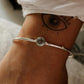 Rawa Design Aquamarine Silver Bangle for Boho Style