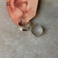 925 Sterling Silver Chunky Italian C Statement Half Hoops Earrings