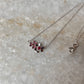Ruby Lab Grown flowers Bouquet 925 Sterling Silver Necklace
