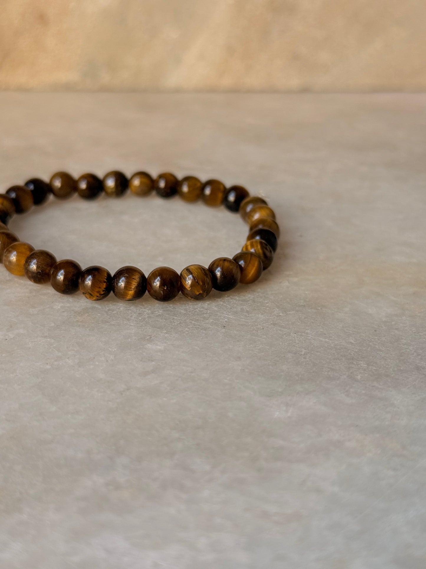 Natural Crystal Tiger Eye Round 6MM Bracelet