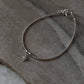Celestial White Topaz North Star Bracelet with Silver Beads