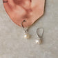 925 Sterling Silver Fresh Water Pearls Round Lever Back Earring