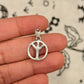 925 Sterling Silver Peace Symbol Pendant