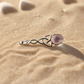 Rose Quartz Trinity Knot 925 Sterling Silver Pendant
