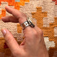 925 Sterling Silver Picture Jasper Boho Statement Ring