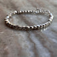 Chunky Raw Antique Solid Silver Cut Beads Handcrafted Stackable Sterling Silver 925 Bracelet