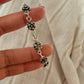 925 Sterling Silver Antique Style Small Flower Bracelet