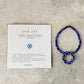 Natural Crystal Evil Eye 4mm Stretchy Rings & Bracelet