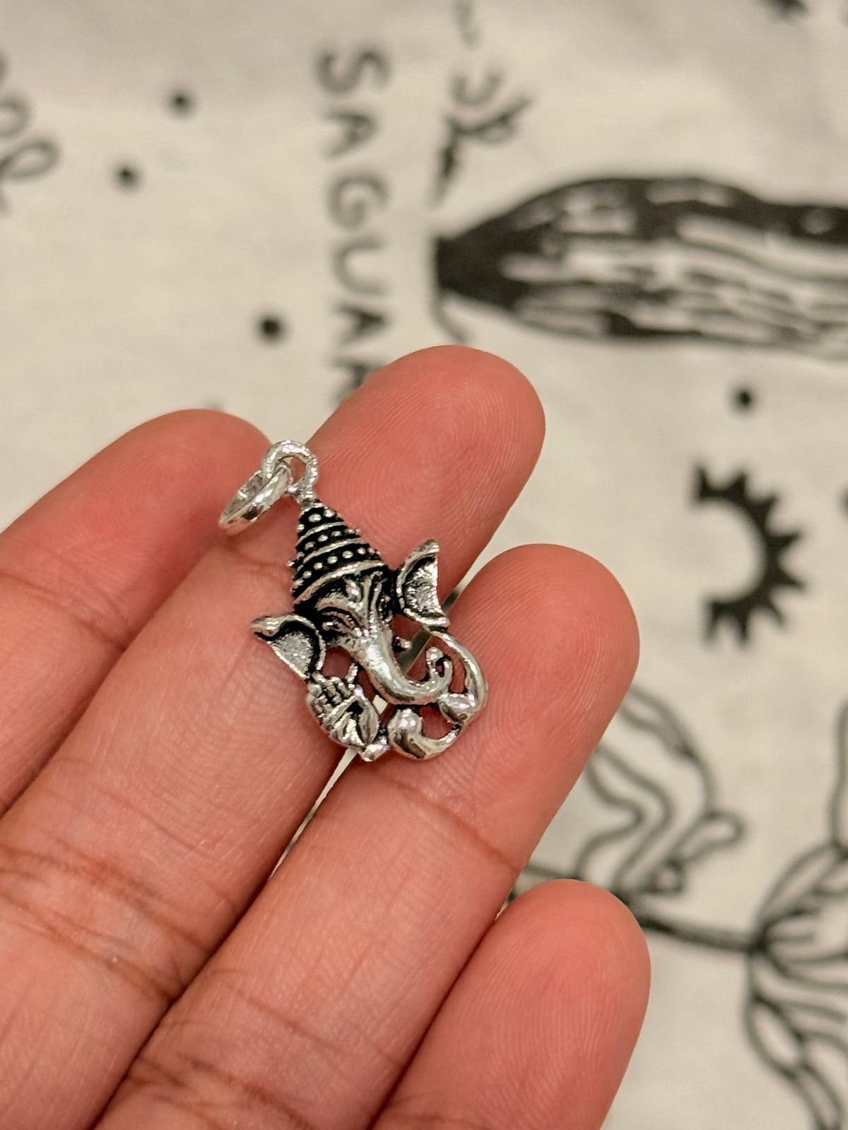 925 Sterling Silver Ganesh ji Pendant