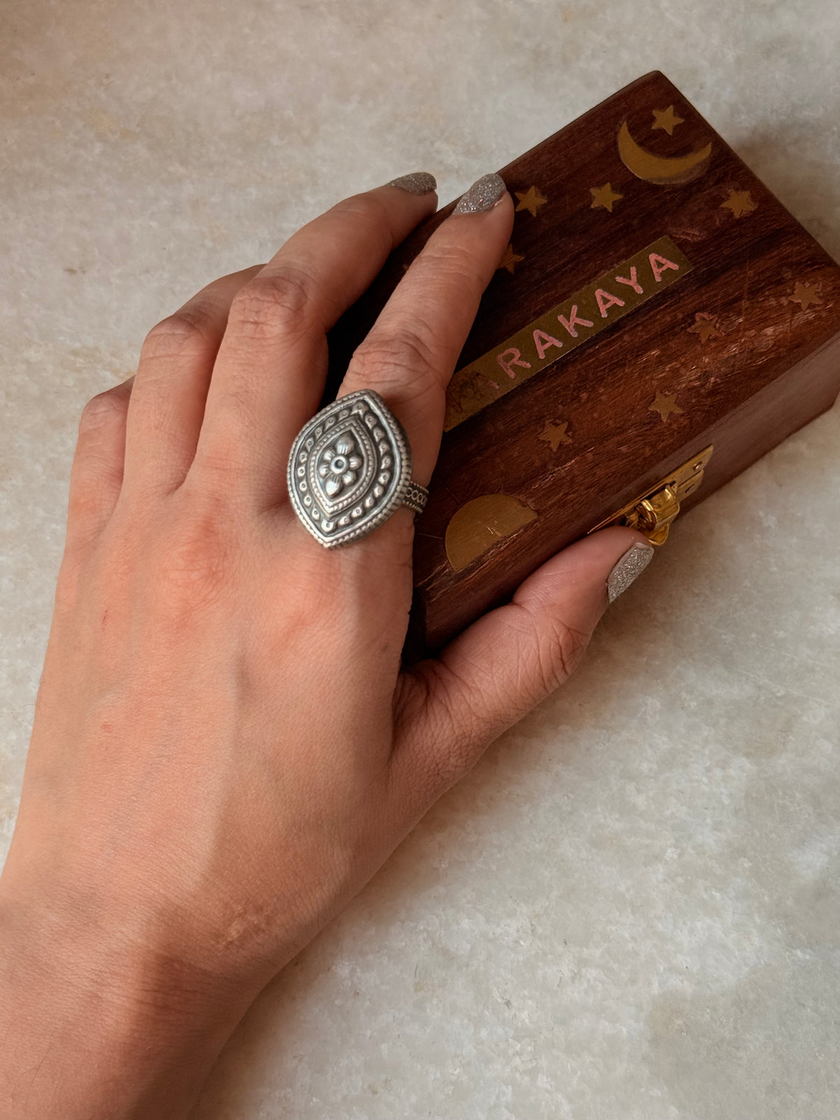 925 Sterling Silver Antique Adjustable Handcrafted Ring
