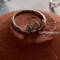 Elegant Pine Tree Design Stackable Silver Ring