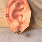925 Sterling Silver Rose Quartz Leaf Studs Earrings
