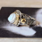 925 Sterling Silver Baroque Pearl Rustic Fusion Handcrafted Ring