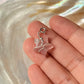 925 Sterling Silver Rose Quartz Star Carved -Wire Wrapped Handcrafted Pendant