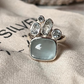 Aquamarine & Blue Topaz Cluster 1 Silver Ring