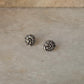 925 Sterling Silver Antique Plain Oxidised Boho Studs Earrings