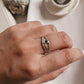 Silver Wire Wrap Ring with Black Onyx Stone
