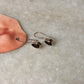 925 Sterling Silver Smokey Quartz Pear Hook Earrings