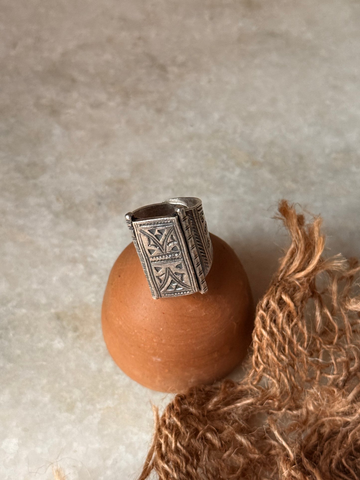 925 Sterling Silver Bohemian Imported Handcrafted Turkish Adjustable Ring