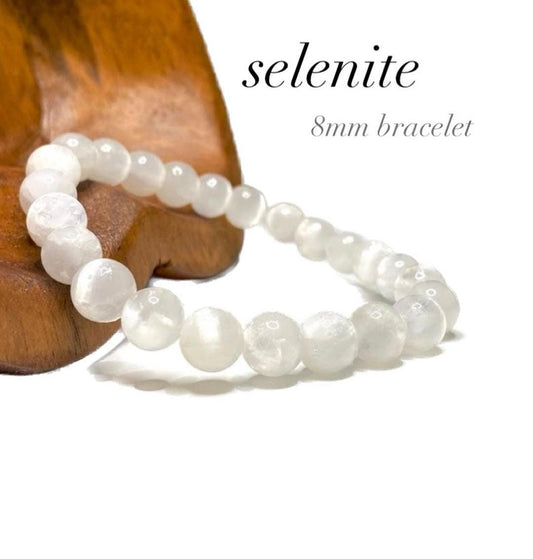 Selenite Natural Crystal Bracelet 8MM