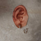 925 Sterling Silver Hill Tribe Molten Silver Beads Handcrafted Chunky Connector Studs