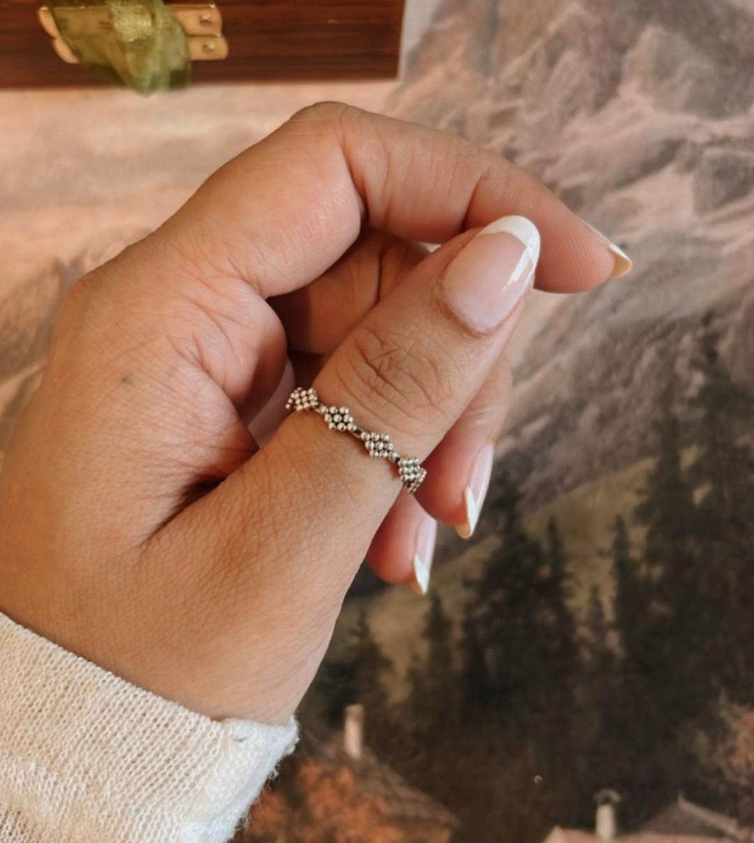 Tribal Stack Silver Ring by Raavy