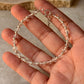 925 Sterling Silver Clear Quartz 4mm Silver Beads Bracelet- Beaded in Pure Silver 925 Wire