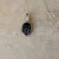 925 Sterling Silver Dumortierite Quartz Faceted Pendant